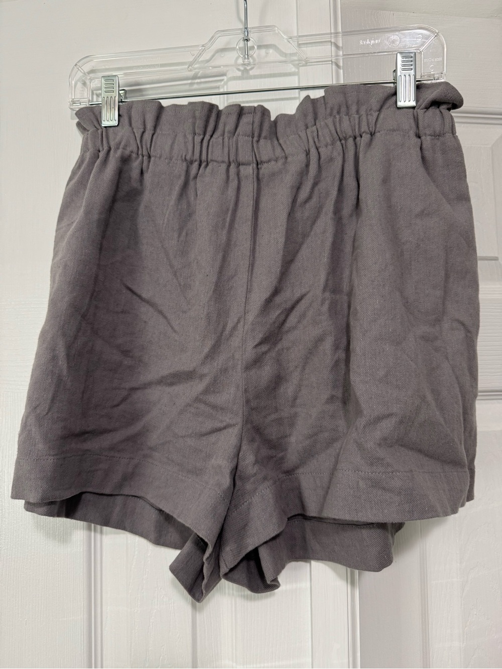 Forever 21 Gray High-Waist Elastic Shorts